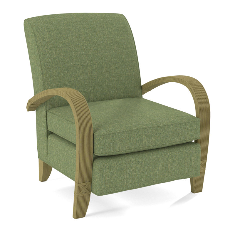 Vero Armchair, Light Blue Performance Fabric; 0851-55, Brass