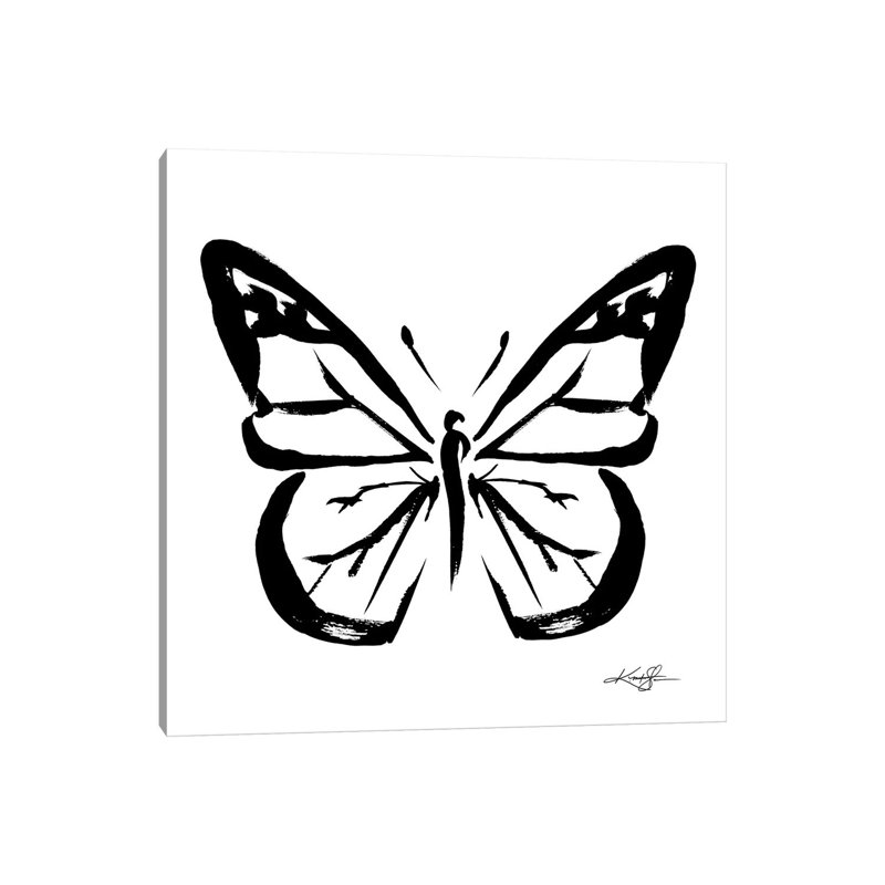 Brushstroke Butterfly XI by Kathy Morton Stanion - Wrapped Canvas Gallery-Wrapped Canvas Giclée, 30.48 cm H x 30.48 cm W