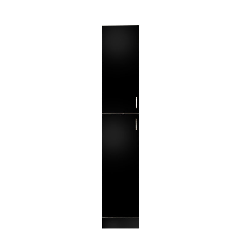 Black Freestanding Cabinet In Kitchen & Dining Room. Shelves. 13.45*11.6*74.97, 56.59Lbs. Stylish Functional. Room Cabinet, Black. Two Doors, Elegant Design. Made