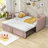 Twin Size Velvet Upholstered Daybed with Twin Size Trundle-131690440