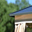 13 pi. L 9,8 pi. D Pavillon de jardin en aluminium avec toit en polycarbonate