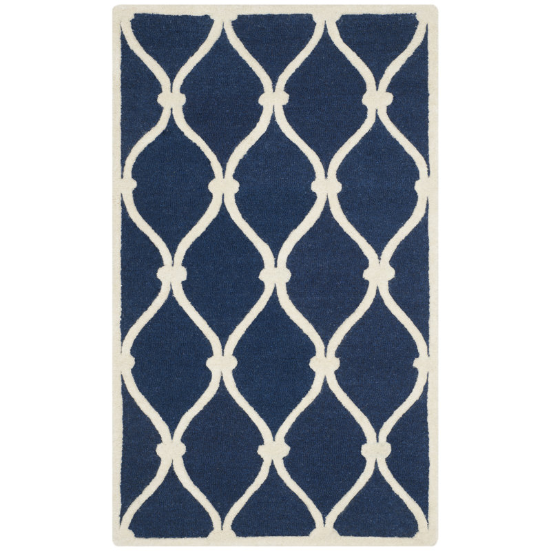 Willington Geometric Wool Hand Woven Area Rug, Rectangle 91 x 152cm