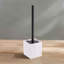 Ensemble de brosse de toilette carrée et porte-pierre effet pierre-75801546