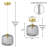 Jacobson 1-Light Ribbed Glass Pendant-290031952