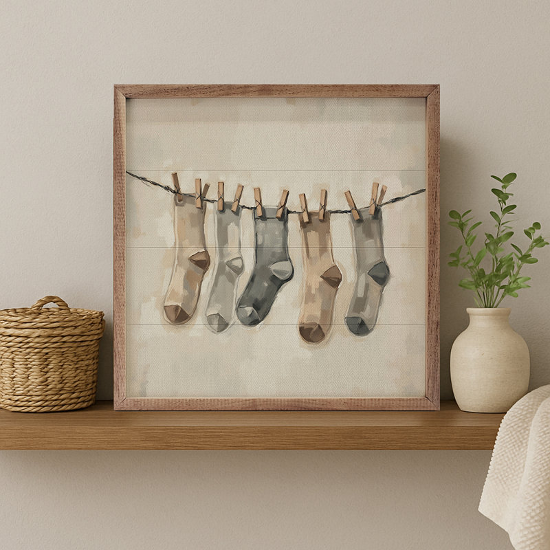 Chaussettes sur la ligne, H 4 po x l 4 po