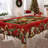 Machine-washable red Christmas Jesus design polyester tablecloth-637796470