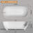 KAKUSIGA 63 inch Freestanding Tub Solid Surface Stone Resin Soaking Bathtub