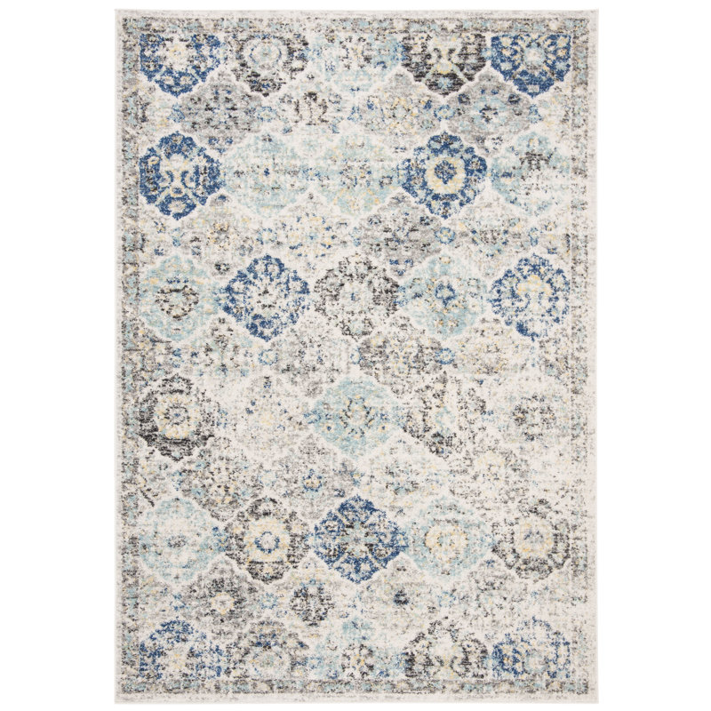 Kaylynn Ivory/Blue Rug, Rectangle 122 x 183 cm