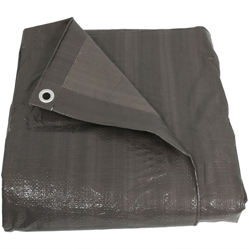 Bâche réversible multi-usages en polyéthylène Huggins - gris - 30 pi x 40 pi, Gris foncé, H 0,2 po x l 480 po x P 360 po