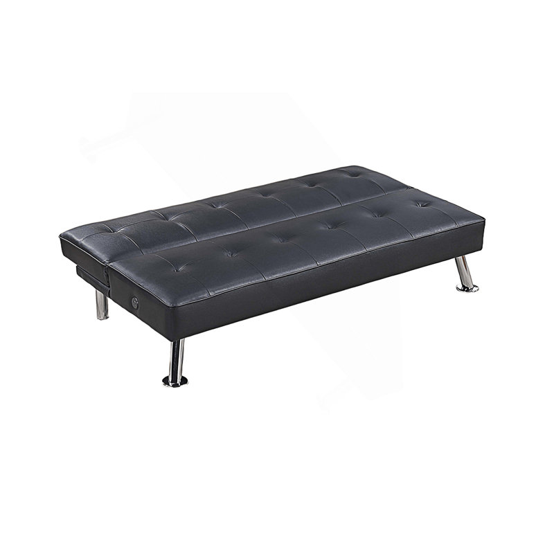 Canapé réglable en similicuir 1pc avec pieds en métal et USB