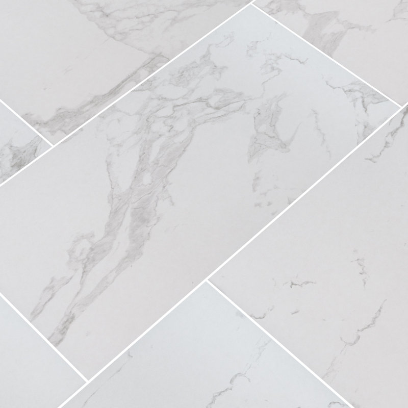 Chiara 24 in. x 48 in. Polished Porcelain Stone Look Floor and Wall Tile, Isla
