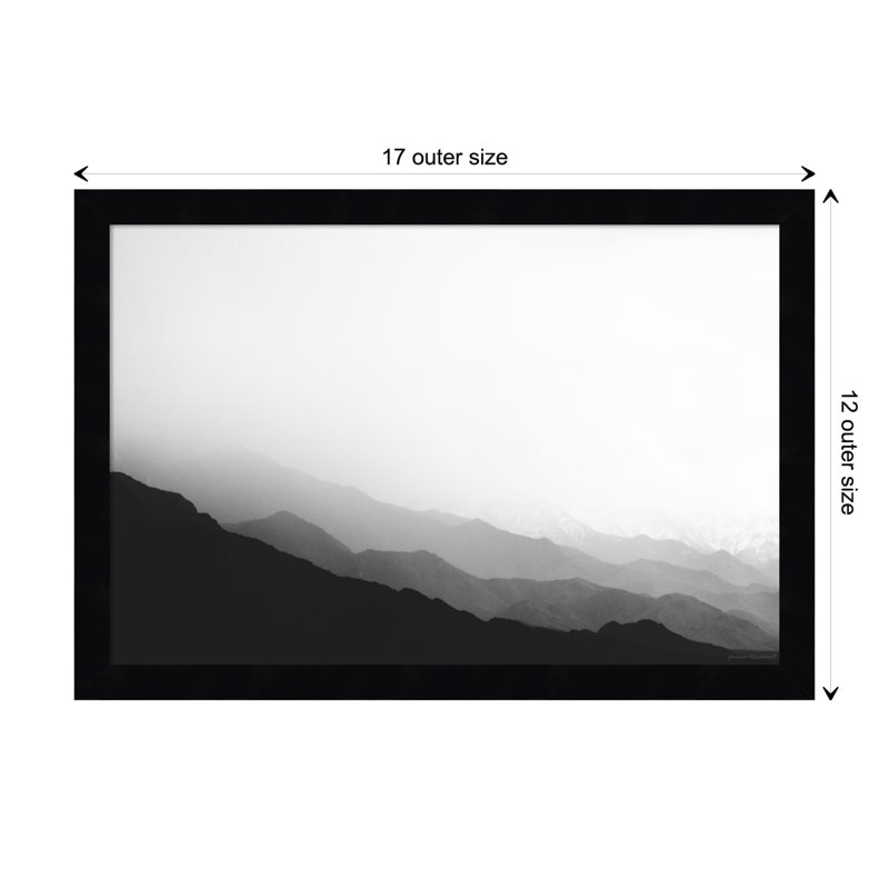 Virgin Mountains by Laura Marshall, Black, 17" W x 12" H