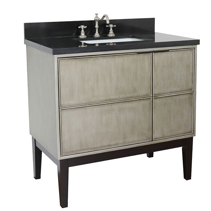 Ensemble de meuble-lavabo simple 37 po, Noir galaxie