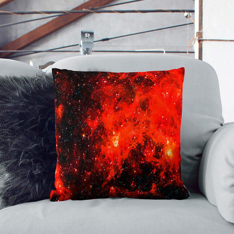 Square Throw Cushion, 55cm H x 55cm W x 20cm D, White