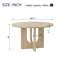 Table de salle à manger moderne pour 4 personnes, table de salle à manger ronde 47,3 pouces pour cuisine, salle à manger, salon, chêne clair