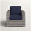 Fauteuil club en osier GRIS-348024290