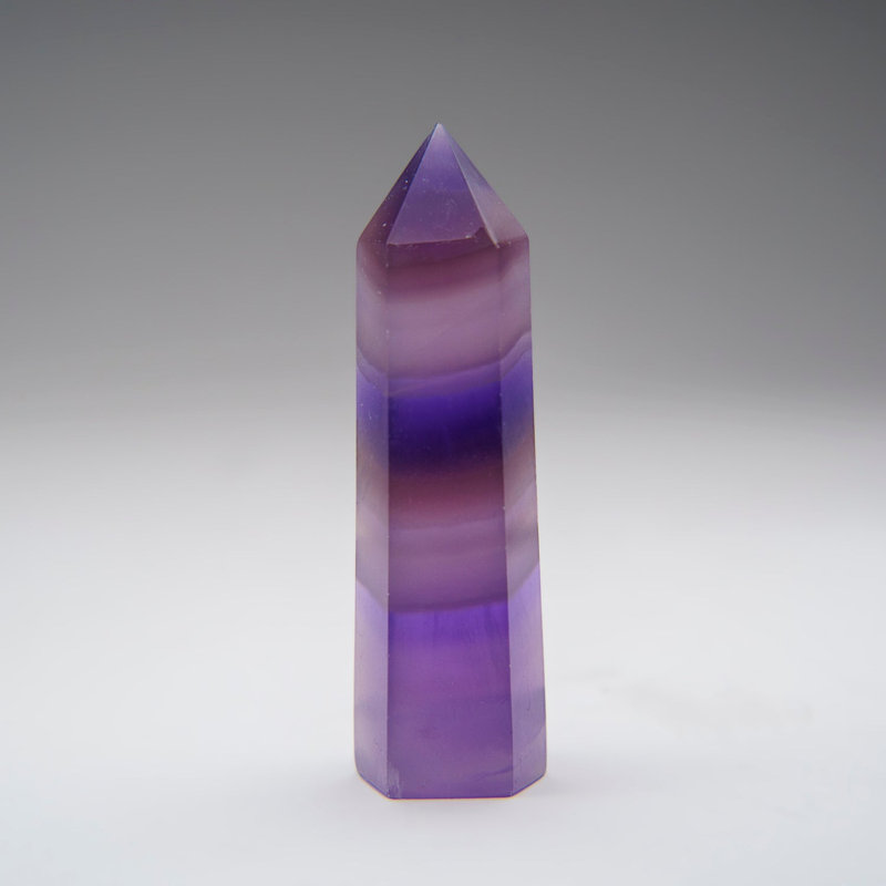 Véritable pointe de fluorescente polie de Chine (91 grammes), Mauve / mauve clair / prune