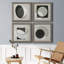 Moderniste Neutre I - ensemble de 4 peintures sur toile encadrées-60148788-60148789