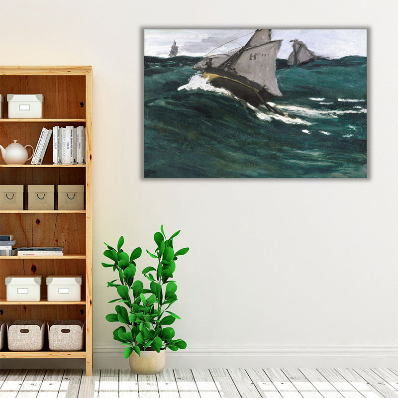 La vague verte, 1866-1867 - reproduction d'art sur toile, H 12 po x l 18 po