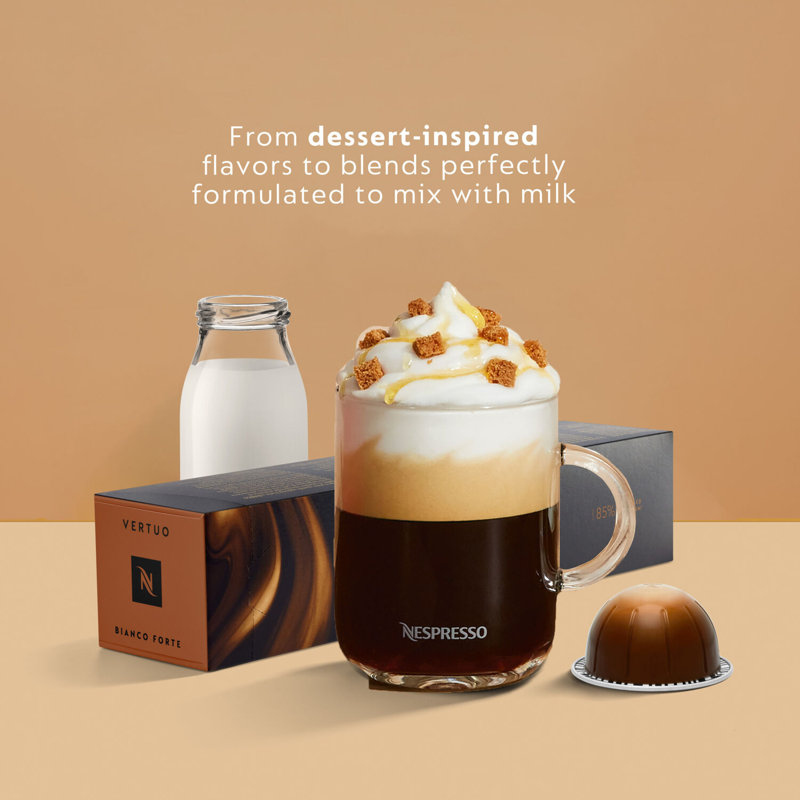 Nespresso Vertuo NEXT Coffee and Espresso Machine by De'Longhi with Aeroccino Milk Frother, Black/Rose Gold