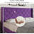 Upholstered Bed Frame With Diamond Tufted Headboard, Modern Wingback, No Box Spring Needed-1480082912-1480082917