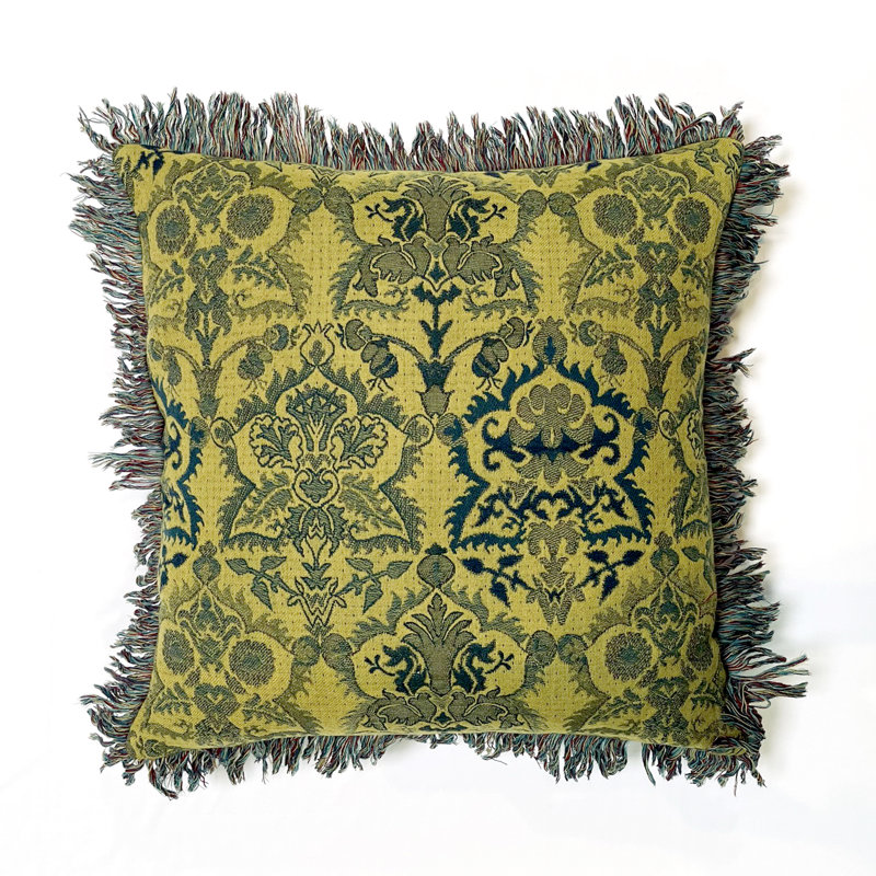 Bahar Damask Wool Throw Pillow