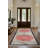 Qasida Collection Digital Print Cotton-Polyester Beige Red Moroccan Rug-569700199