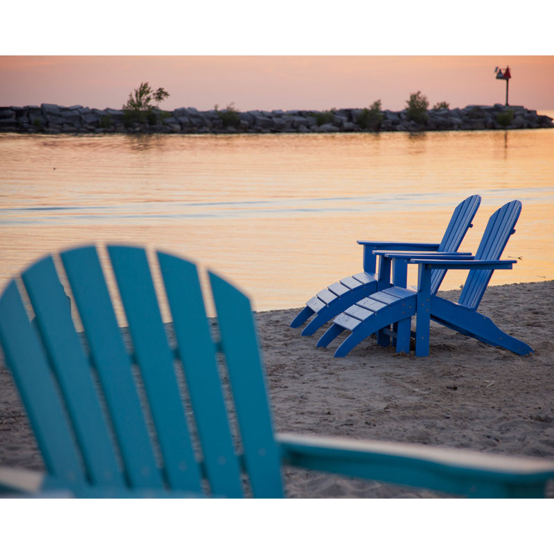 POLYWOOD South Beach 4-Piece Adirondack Set, White