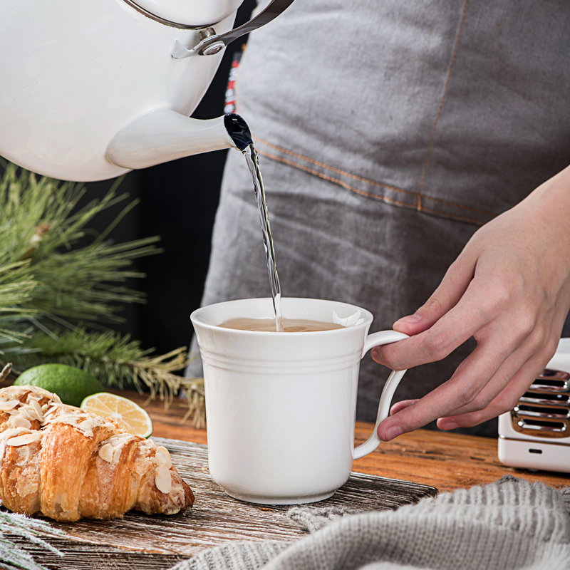 Ensemble de grandes tasses en porcelaine 390 ml Mario 6 pièces