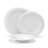 Fitz and Floyd Nevaeh White Classic Bead 24-Piece Bone China Dinnerware Set, Service For 8