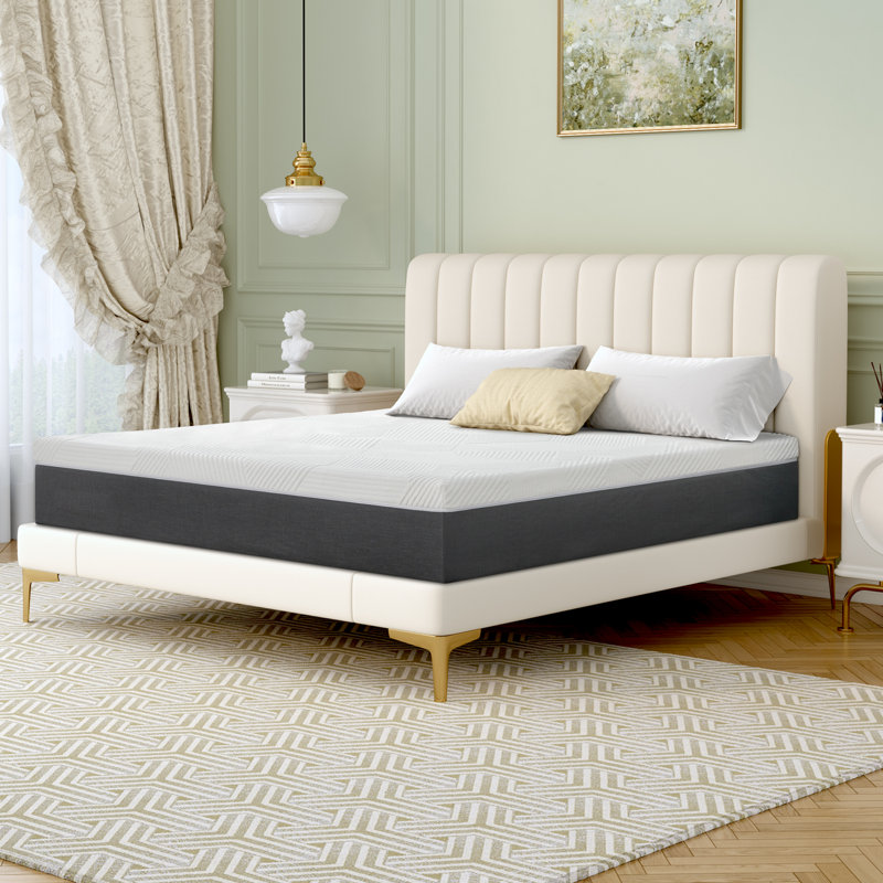 Alwyn Home 12 inch Twin Mattress, Cooling Extra Large Memory Foam Mattress For Cool Sleep, 5-Zone Ergonomic Decompression Support, Mattress In a Box.