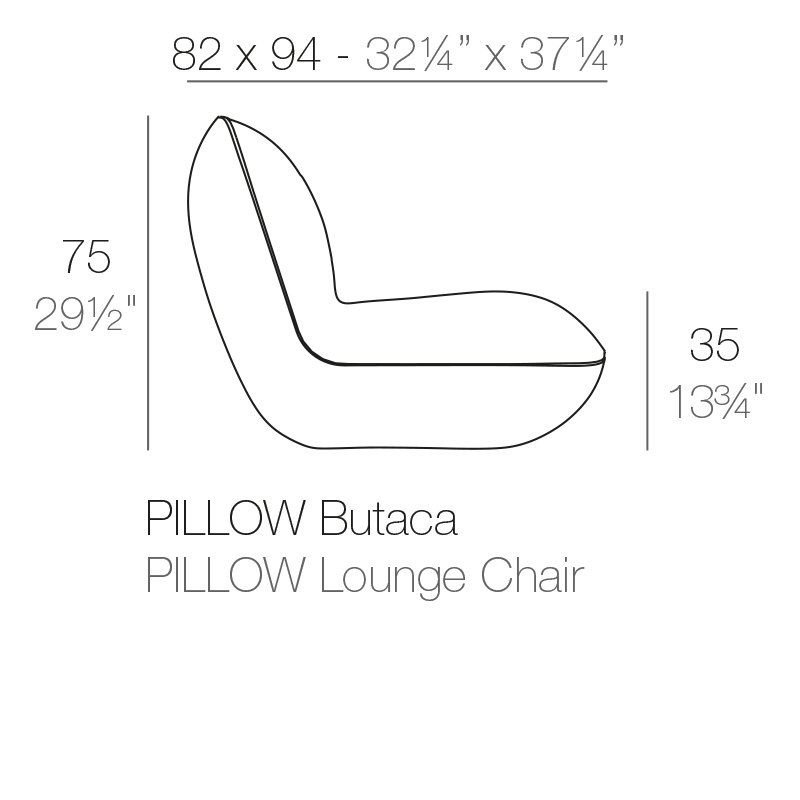 Pillow Patio Chair, Ecru