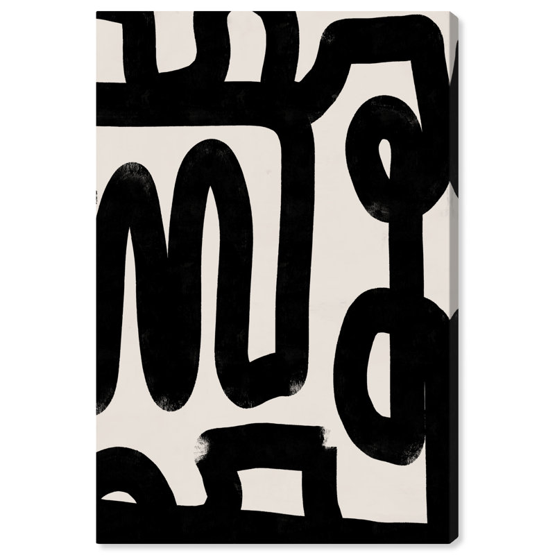 Bold Brush Stroke Lines And Swirls Print by Oliver Gal, 54" H x 36" W, Wrapped Canvas