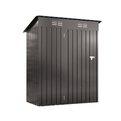 Gray Metal Tool Shed, 5X3 Ft, Temporary Room, Pet House, Fading, Lockable Door Design Storage Garden Tools, Bike, - Deformation, Quick Assembly, Complete Accessories