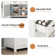 57.9" Sideboard With 3 Drawers, Adjustable Shelf