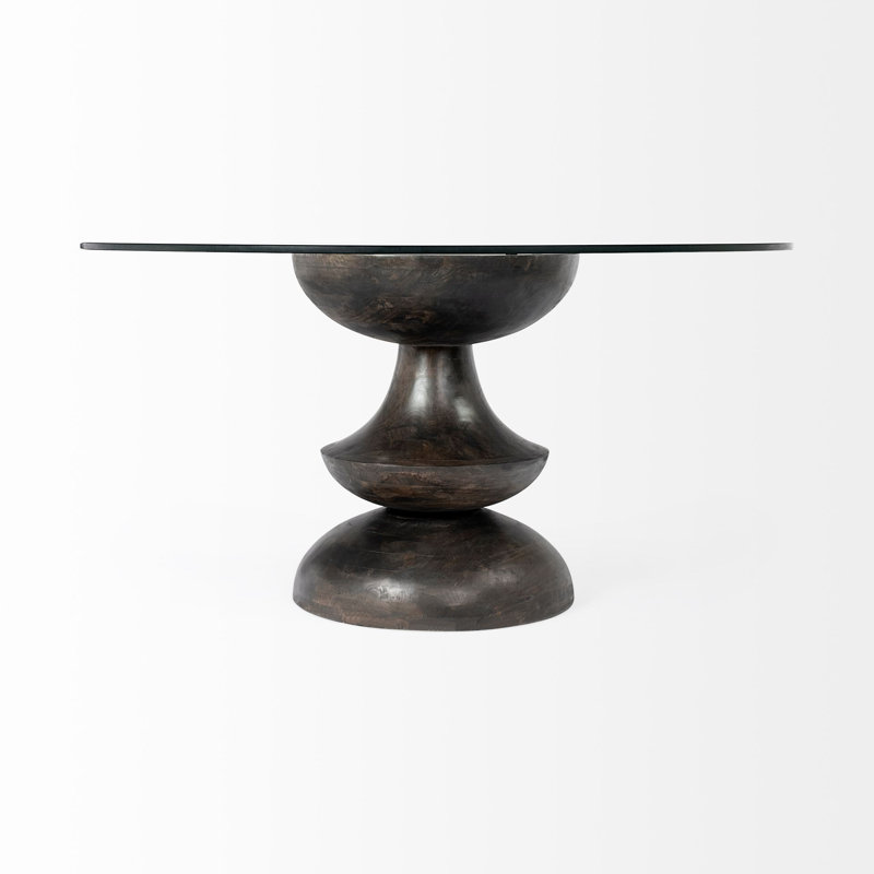 Dorothea Round Glass Dining Table