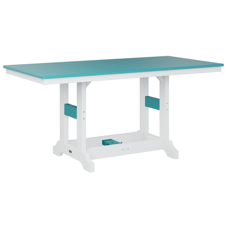 Table de salle à manger Berlin Classic, H 30,87 po x l 66 po x P 33 po, Bleu Aruba