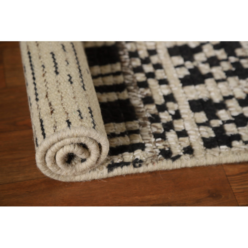Geometric Wool Moroccan Indian Accent Rug 2x3