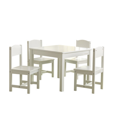 Ensemble de table avec 4 chaises en bois de style campagnard