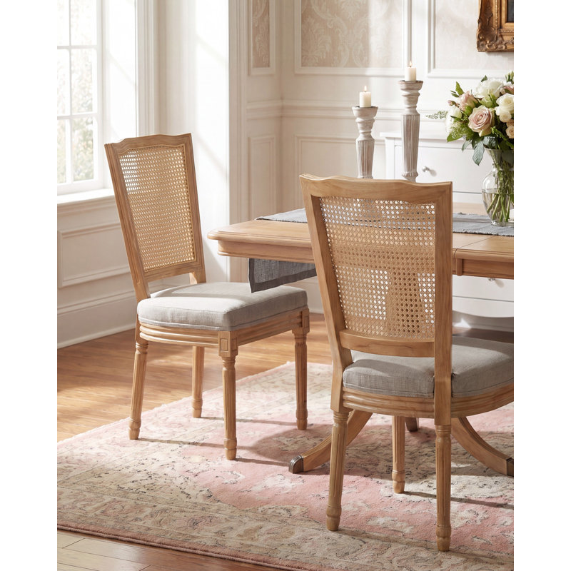 BONANZA 50 cm H Fabric Side Chair in Brown and Beige