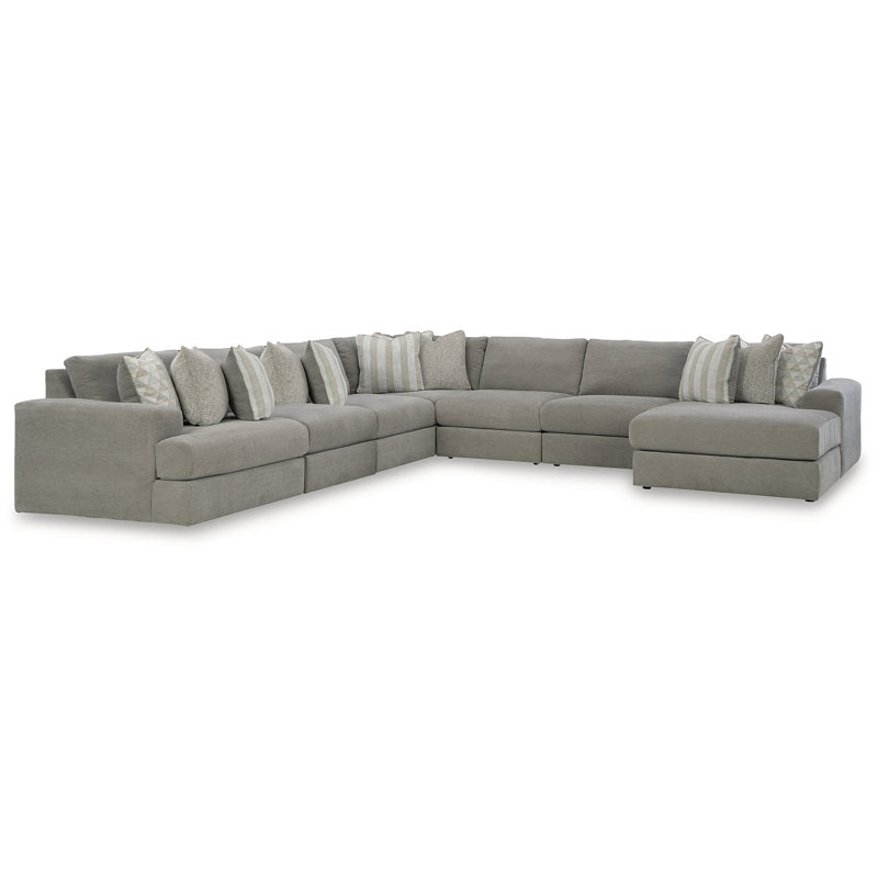 Canapé modulaire 7 pièces avec méridienne Tessler, Orienté à gauche (vu de face)