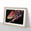 Red Chameleon Lizard in Abstract - Picture Frame Graphic Art Print-55771906-55771902