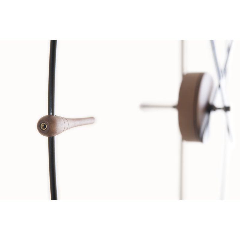Mini Bilbao Analog Wall Clock, Black/Graphite