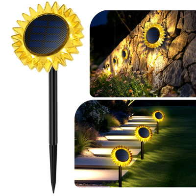 Solar Powered LED Sunflower Lights