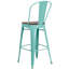 Tabouret de bar ou de comptoir en métal Marian avec dossier et siège en bois Marian-2048051851-2101696441-2127243145