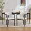 Ensemble de 2 chaises de salle à manger modernes rembourrées avec pieds en métal noir-125537199-125537198