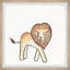 «Carwell Walking Lion», reproduction encadrée-926482975
