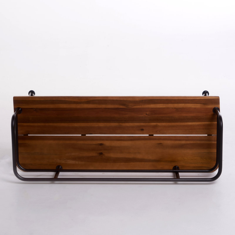 Banc industriel en bois et métal