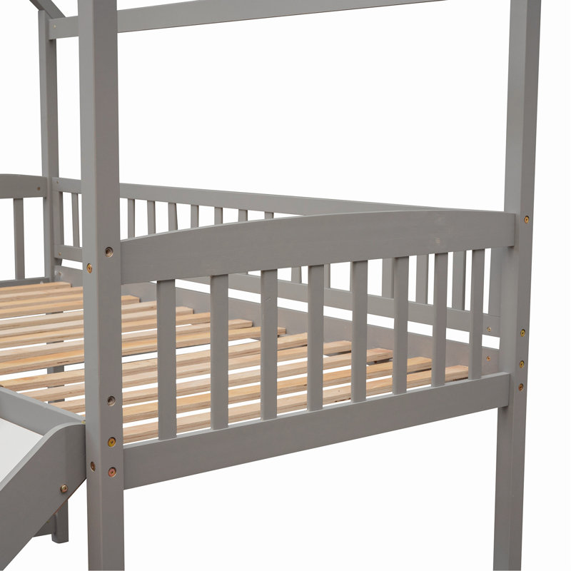 Leesport Kids Twin Loft Bed, Gray