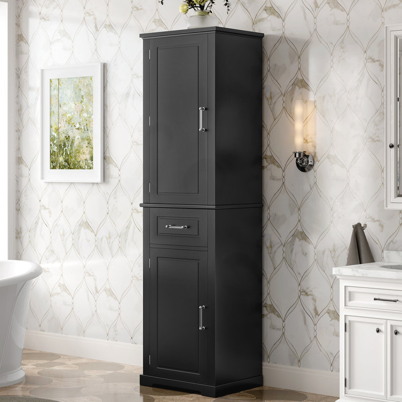 Armoire haute avec 2 portes Galyon, Noir